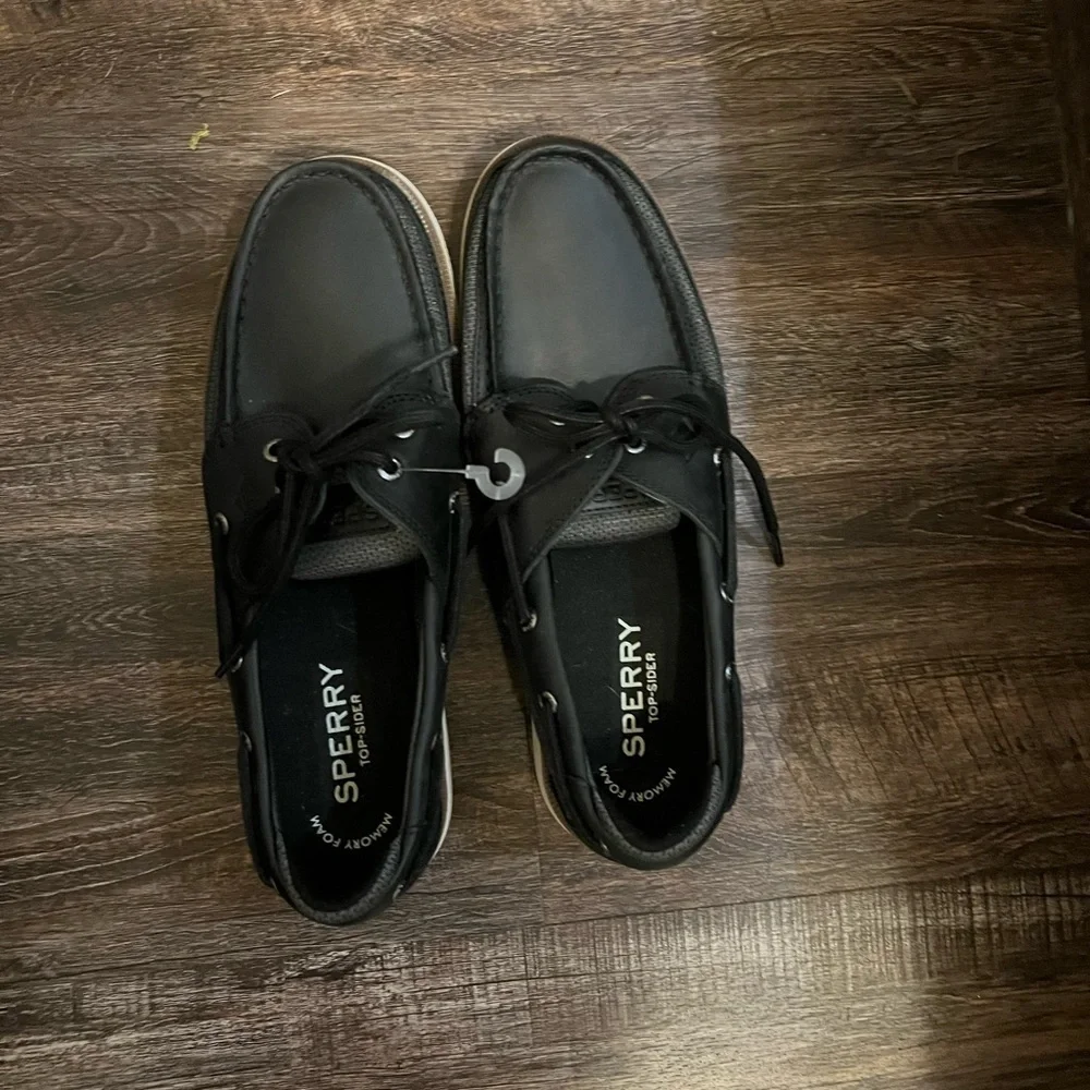 Sperry Men's Black and Gray Boat Shoes